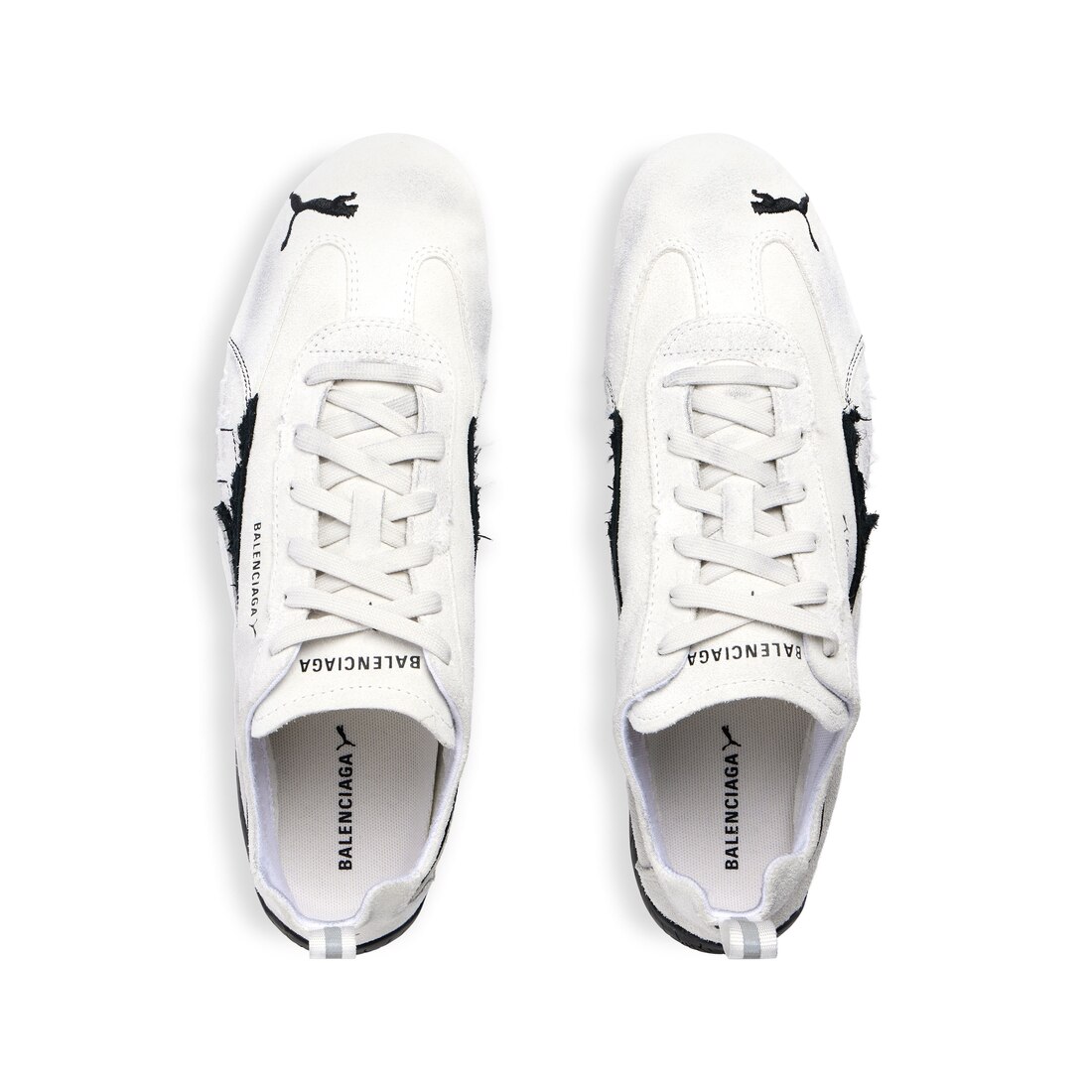 送料込+BALENCIAGA+スピードキャット スエード Balenciaga ホワイト の ウィメンズ スピードキャット スエード Balenciaga