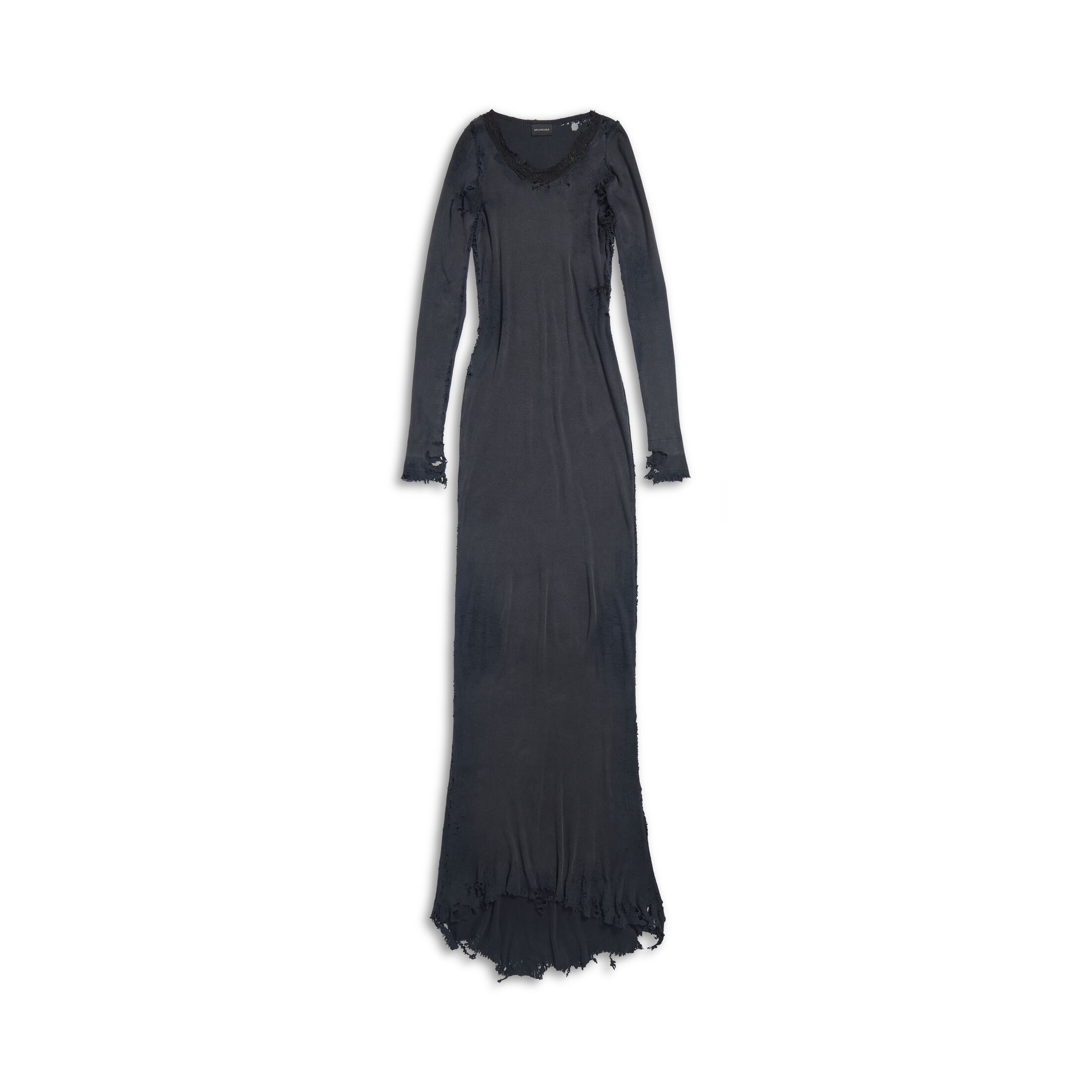 Balenciaga Abito Lingerie Maxi - Nero - Donna - XS - Cotone