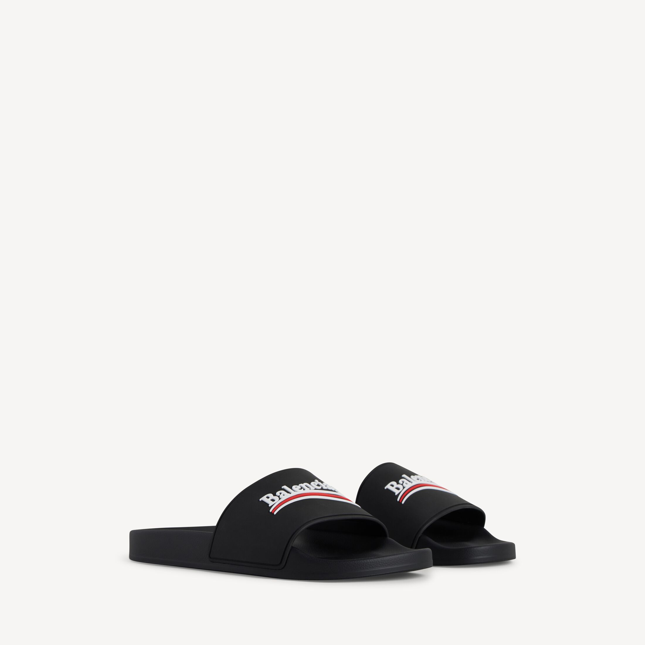 발렌시아가 남성 풀 슬라이드 샌들 블랙 776818W1S801096
