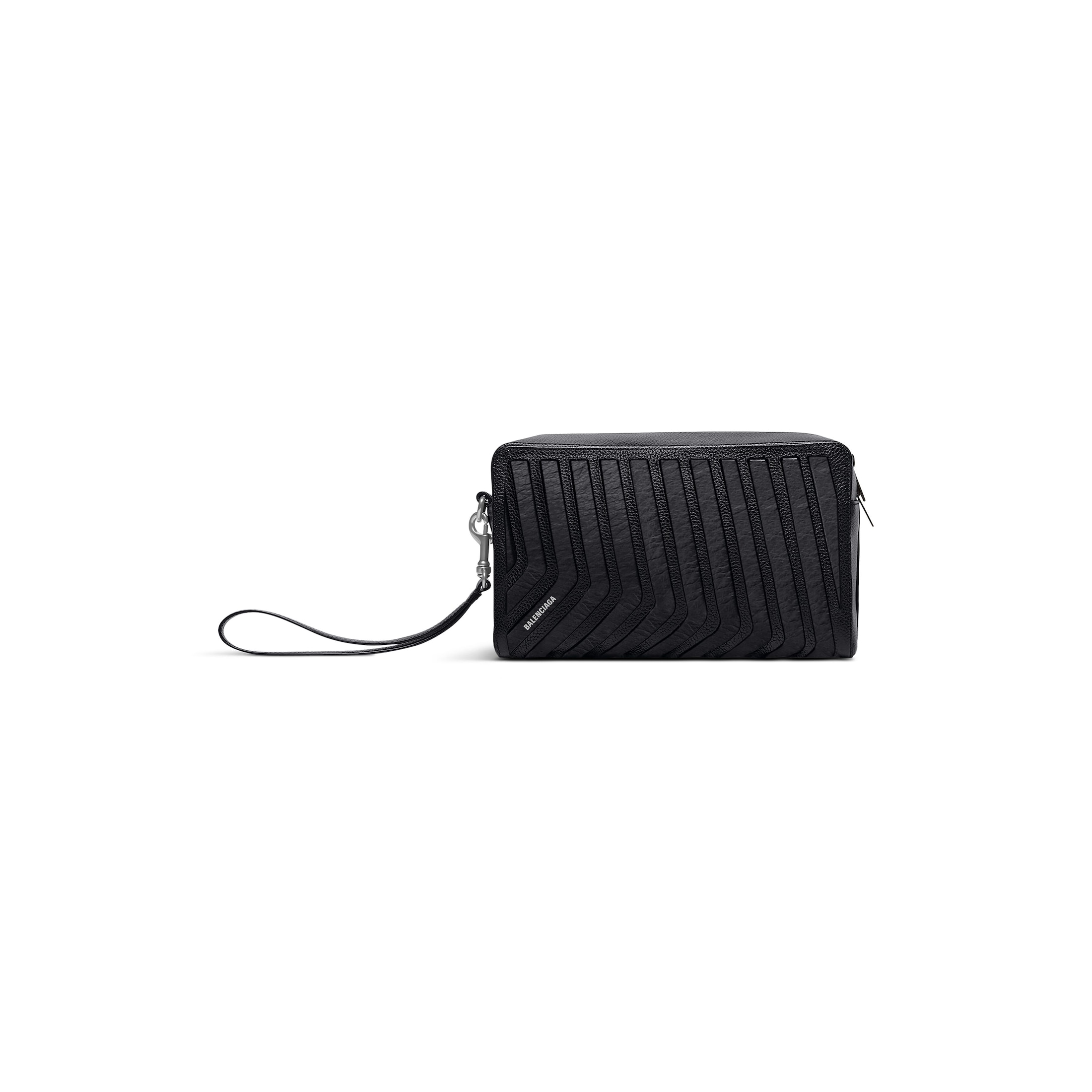 Balenciaga Car Toiletry Pouch - Black - Man - Calfskin