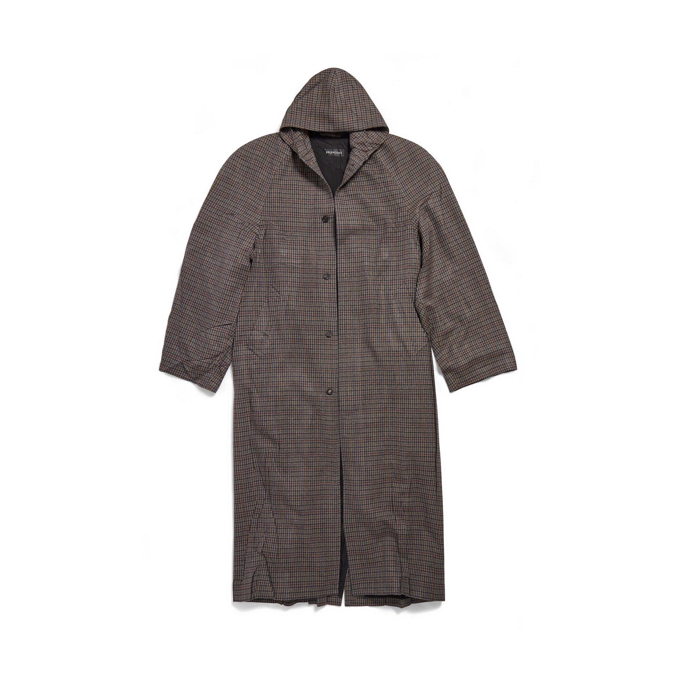 Balenciaga Manteau Raglan À Capuche - Vert - Unisexe - 2 - Laine
