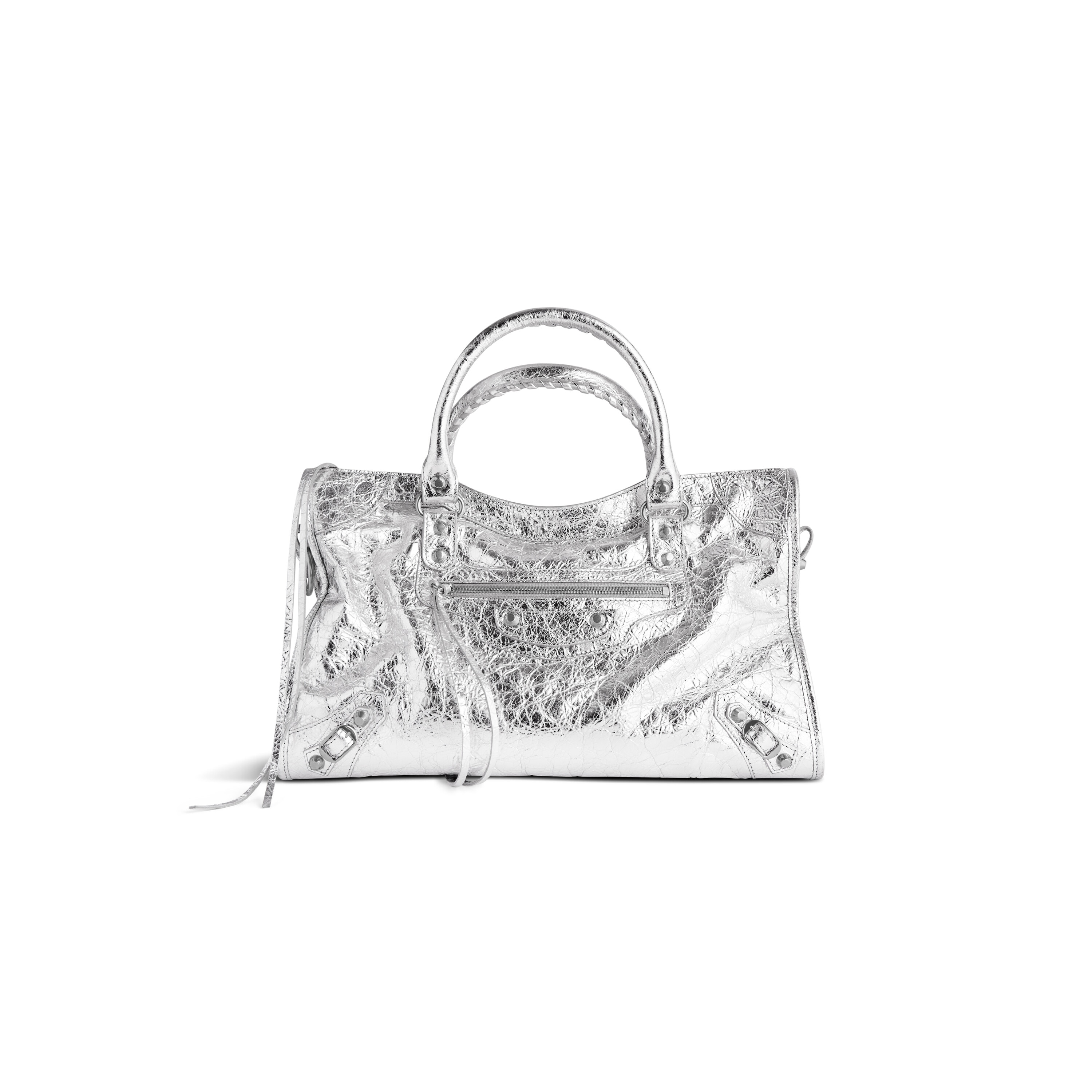 Women s Le City Medium Bag Metallized in Silver