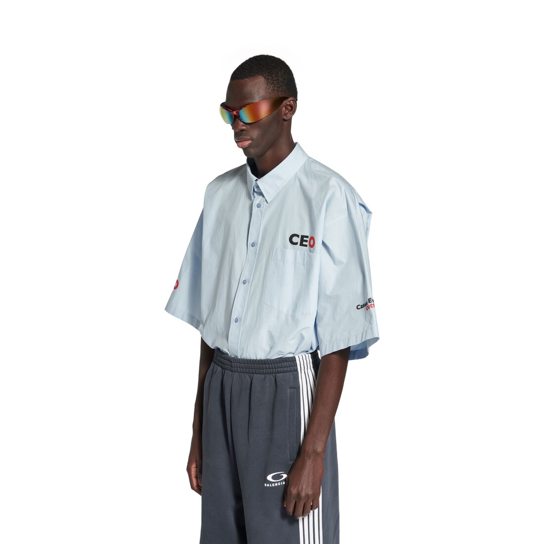 【BALENCIAGA】360 Sunglasses Tシャツ ミディアムフィット Men's 360 Sunglasses T-shirt Medium Fit in Dirty White