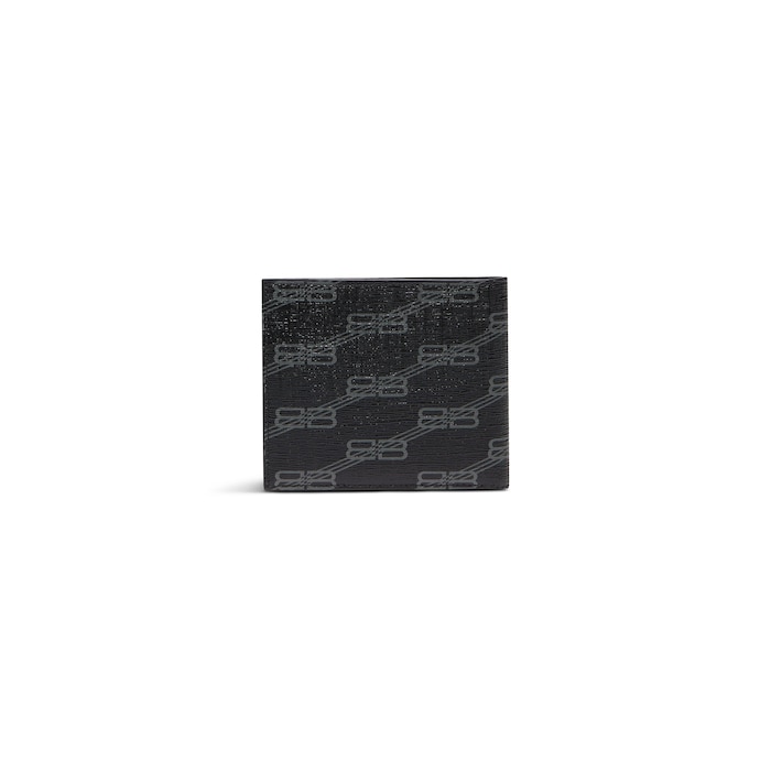 signature square folded wallet bb monogram coated canvas