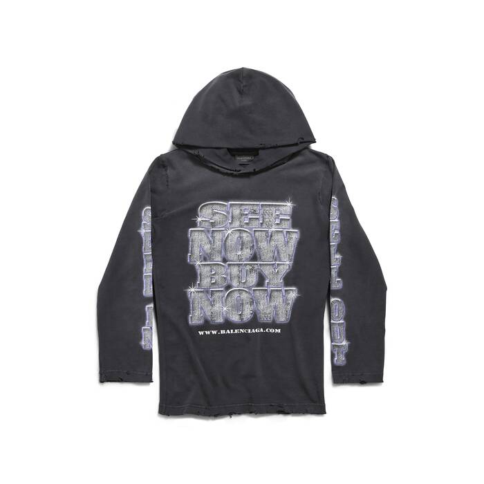 snbn long sleeve hooded t-shirt fitted