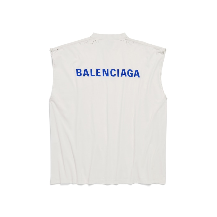 balenciaga back sleeveless t-shirt