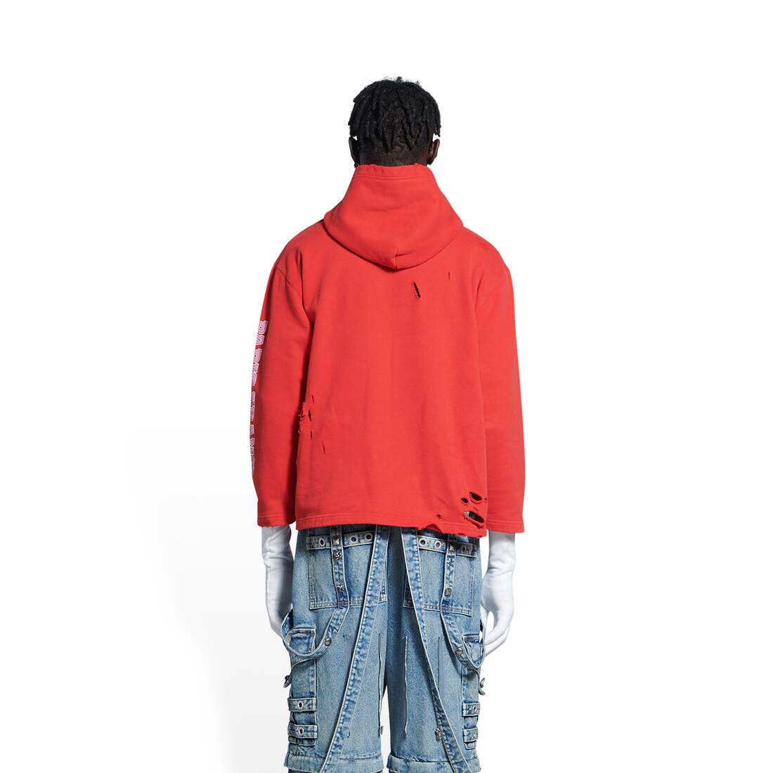 Women's Maison Balenciaga Cropped Hoodie in Red
