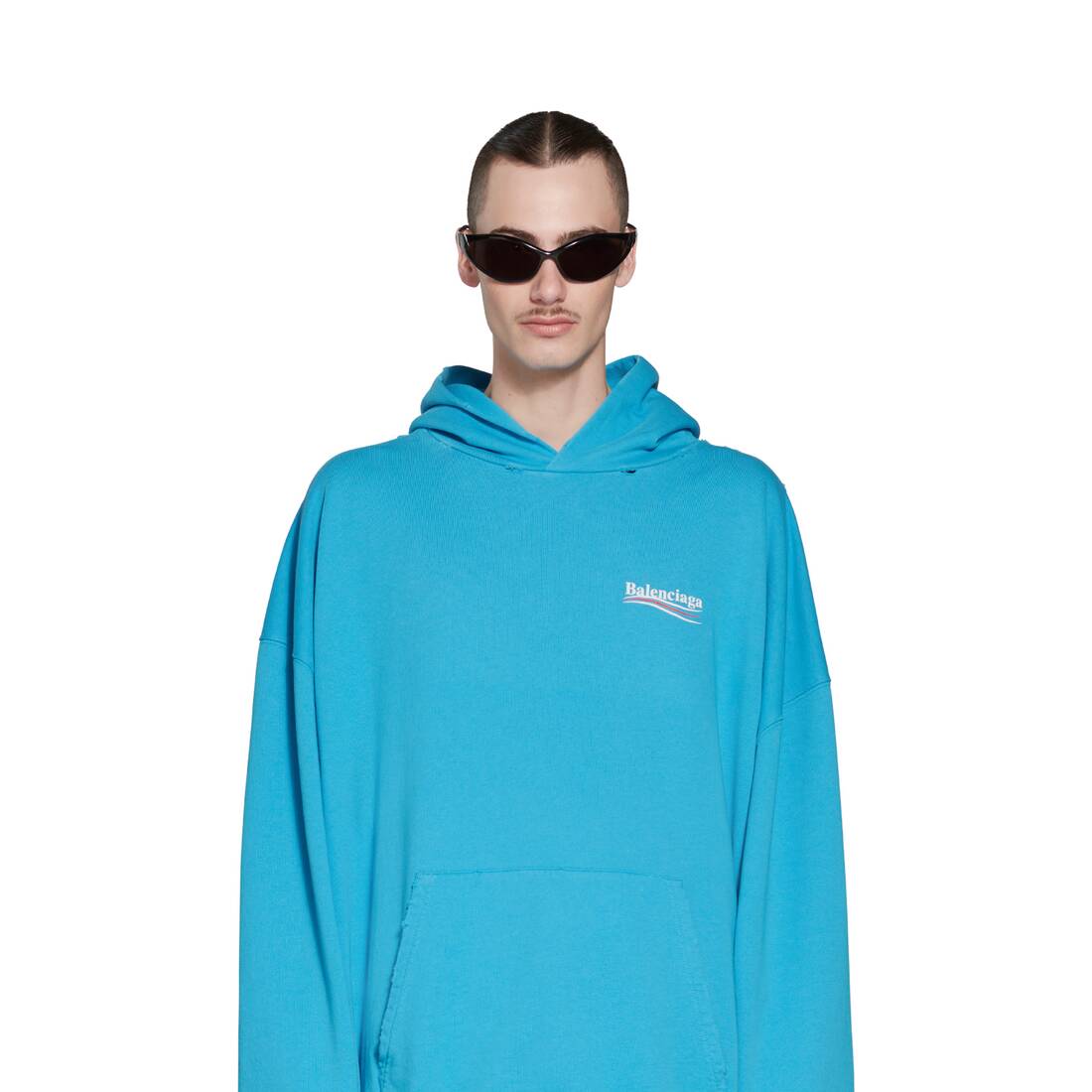 hoodie balenciaga bleu
