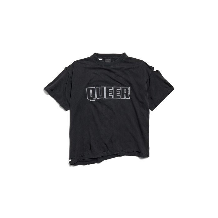 queer typo boxy t-shirt