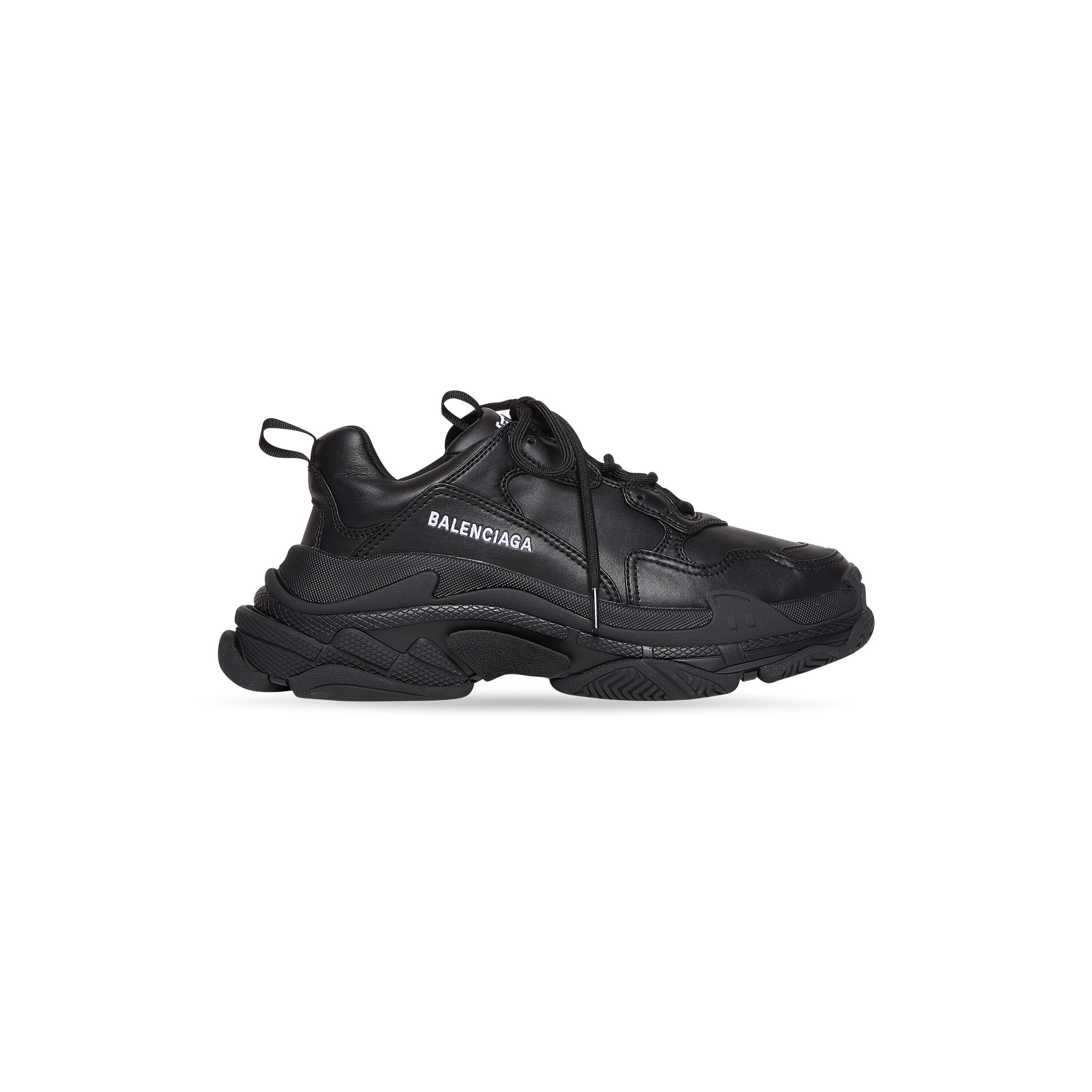 Balenciaga Triple S Sneaker In Black  Black  Red  Editorialist