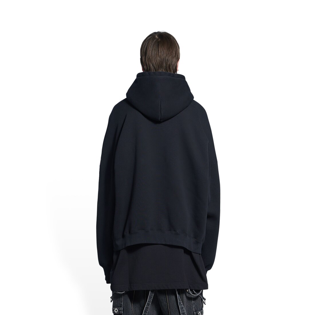 Men s Maison Balenciaga Hoodie Wide Fit in Black