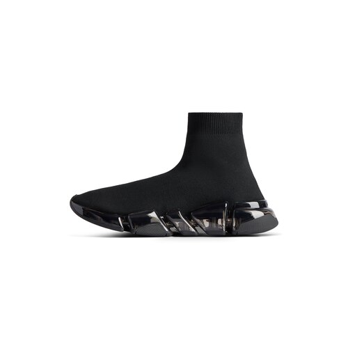speed 2.0 full clear sole graffiti recycled knit sneaker 