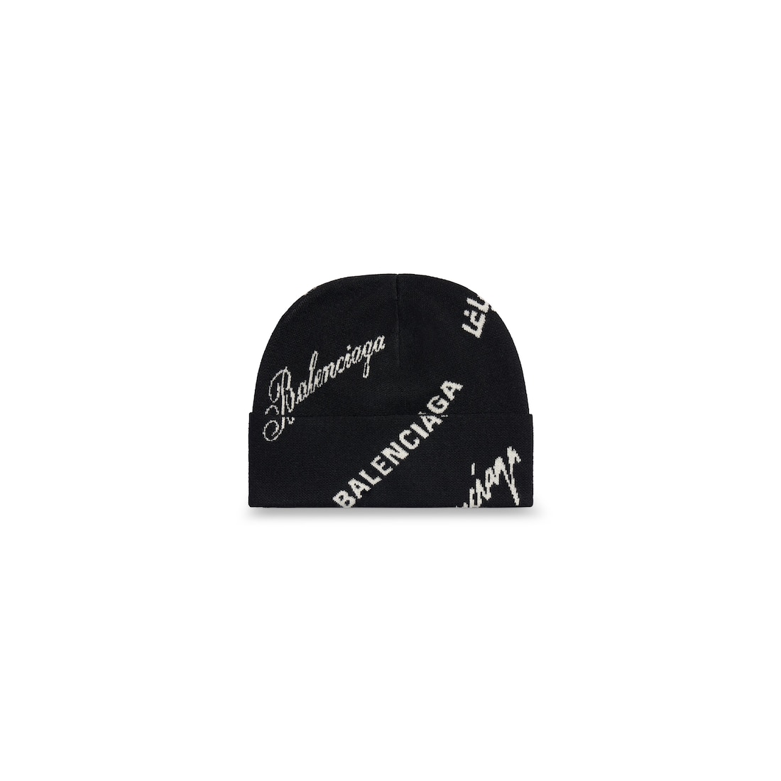 platform forhåndsvisning renovere Logomania All Over Beanie in Black | Balenciaga US