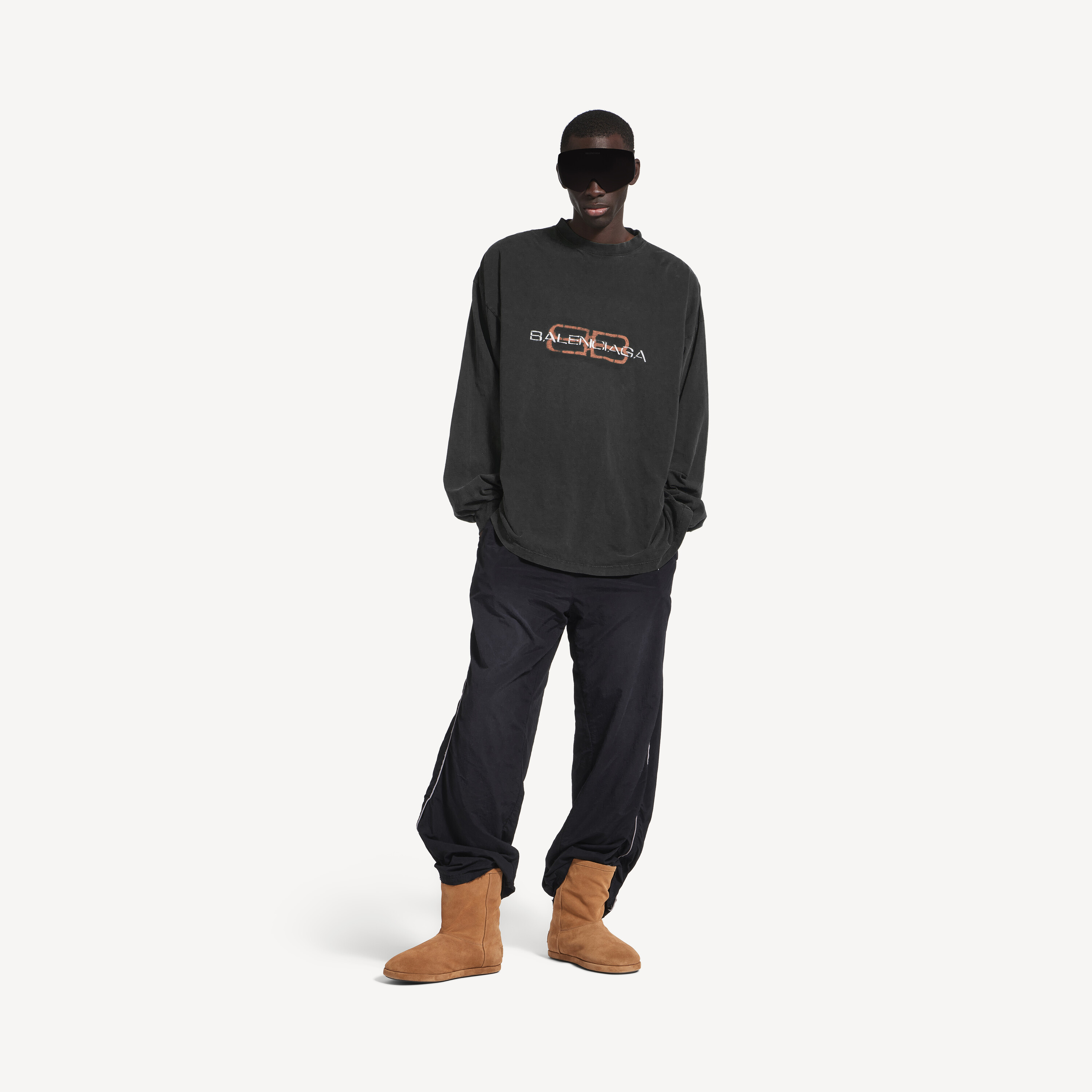 フェードブラック の メンズ Masking Tape ロングスリーブ Tシャツ