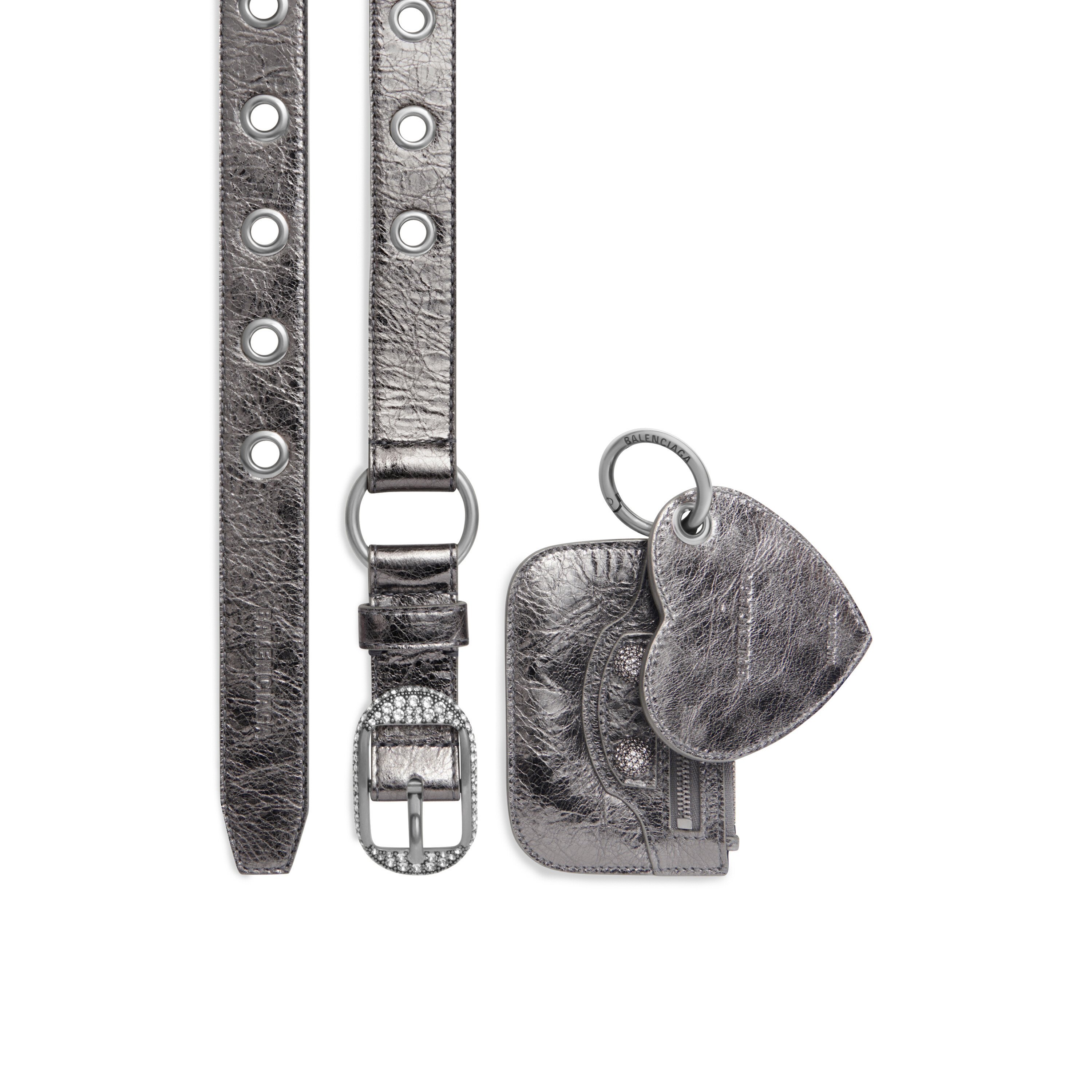 Women's Le Cagole Charms Belt Metallized With Rhinestones in