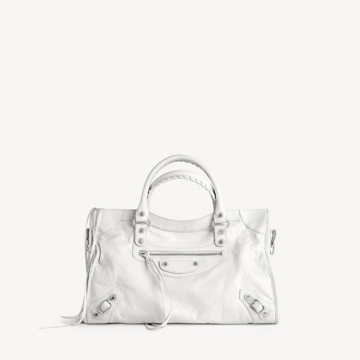 Le City Bag Medium in Black, Optic White, and Beige