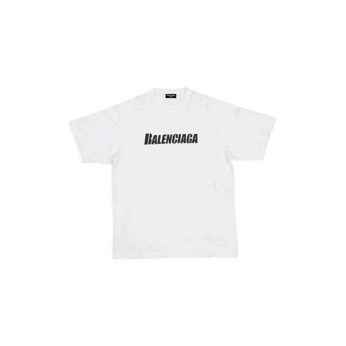 Destroyed T-shirt Boxy Fit in White