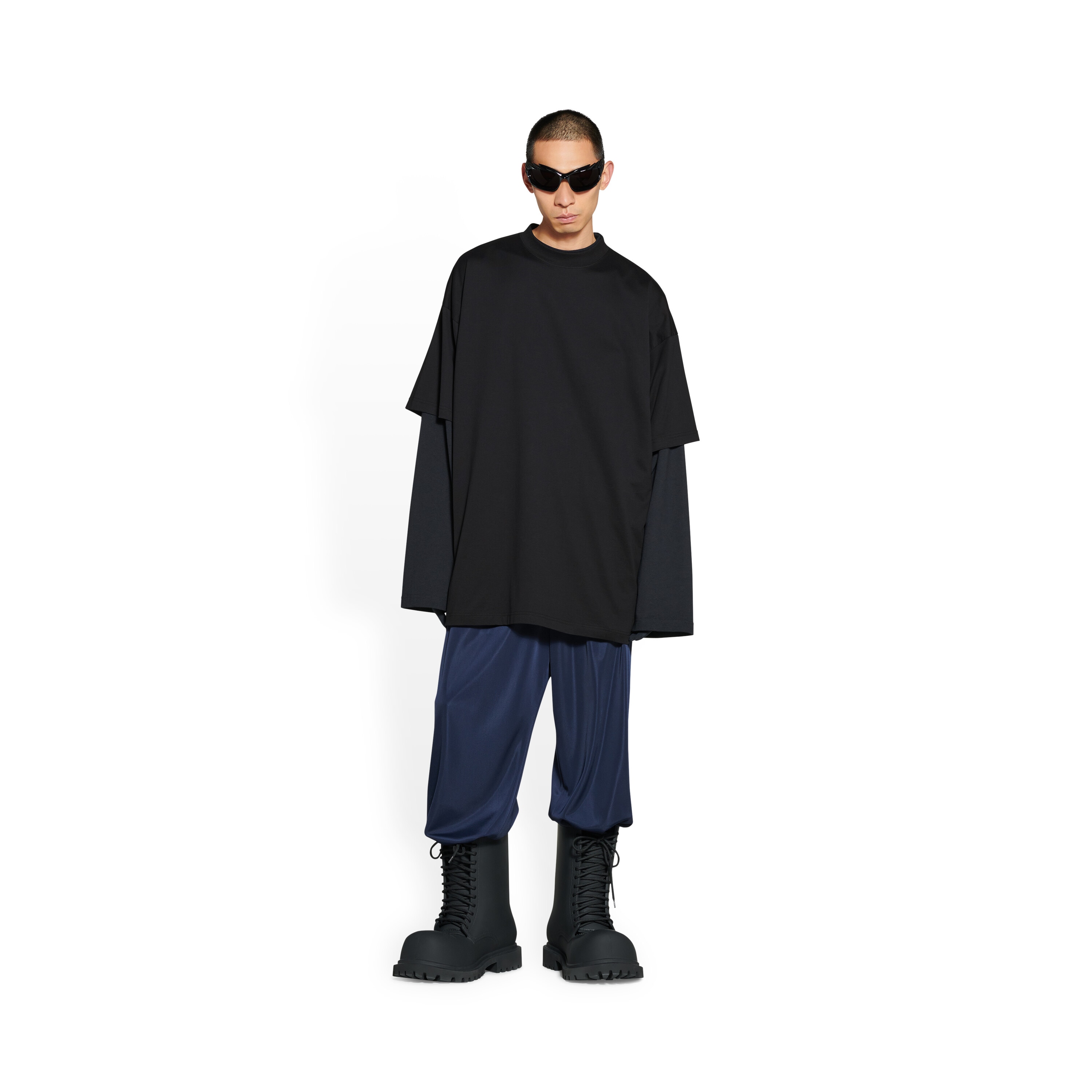 Men's T-shirt Oversized in Black | Balenciaga US