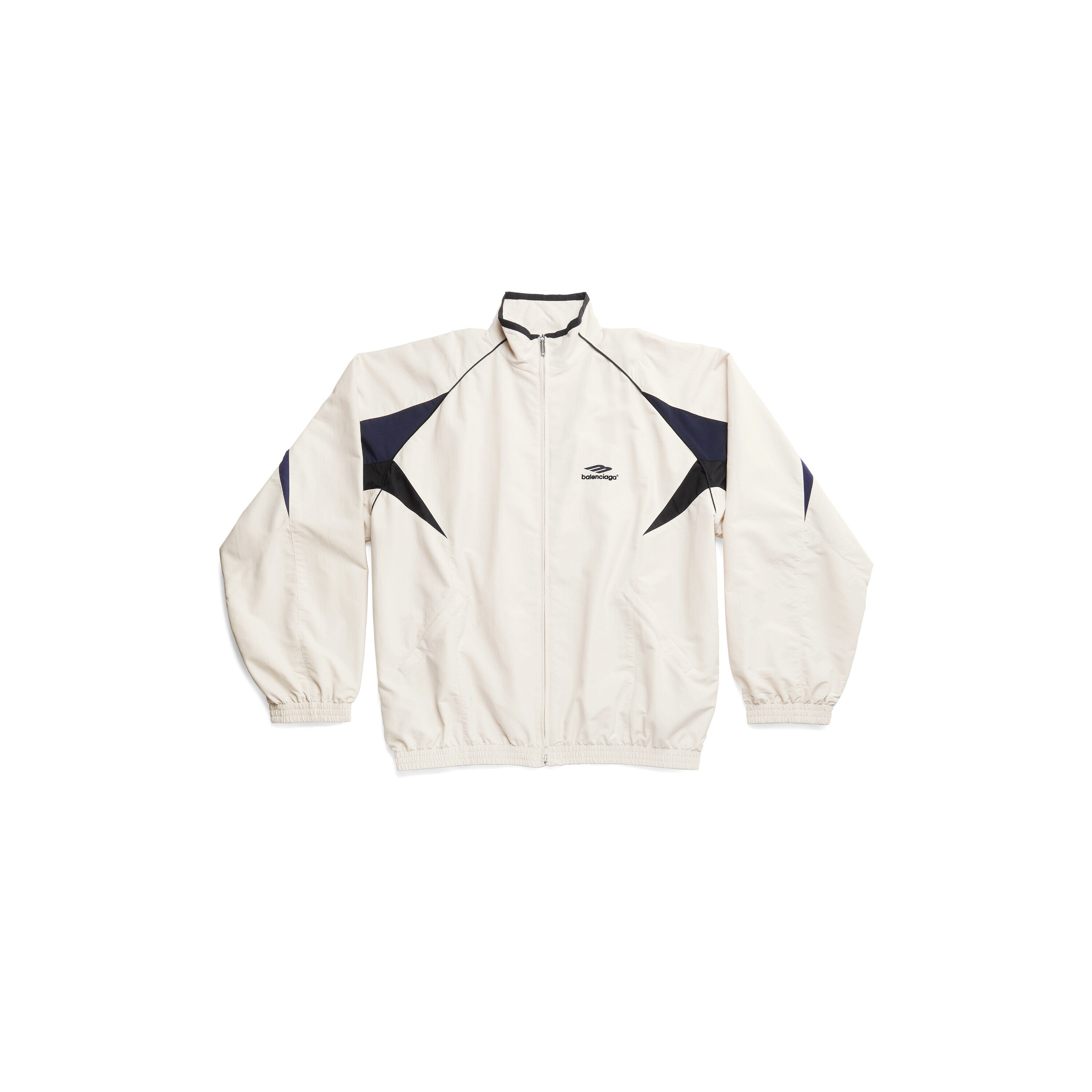 3b Sports Icon Medium Fit Tracksuit Jacket in White | Balenciaga US