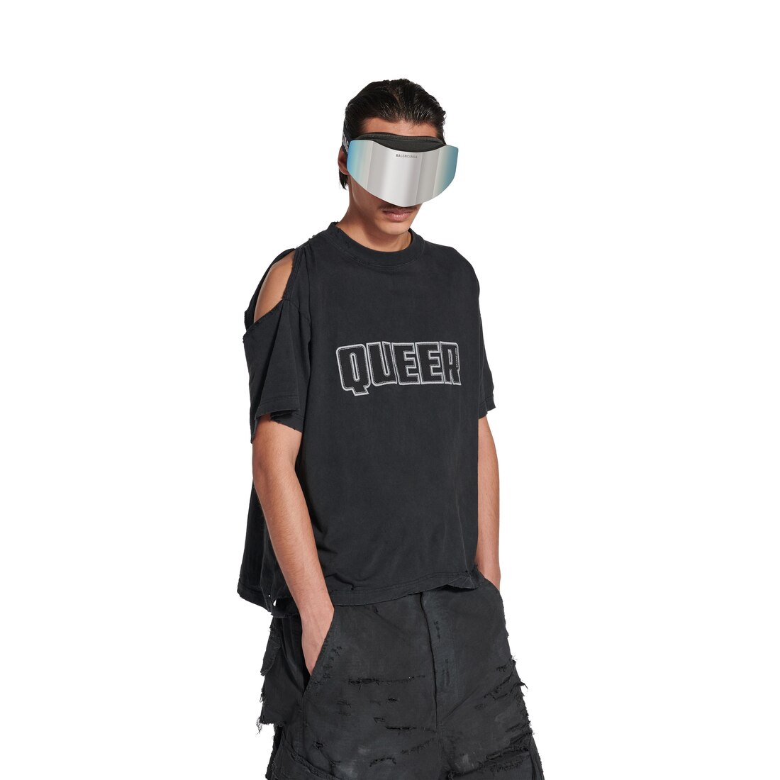 ホワイト の ウィメンズ Queer Typo Boxy Tシャツ スニーカー