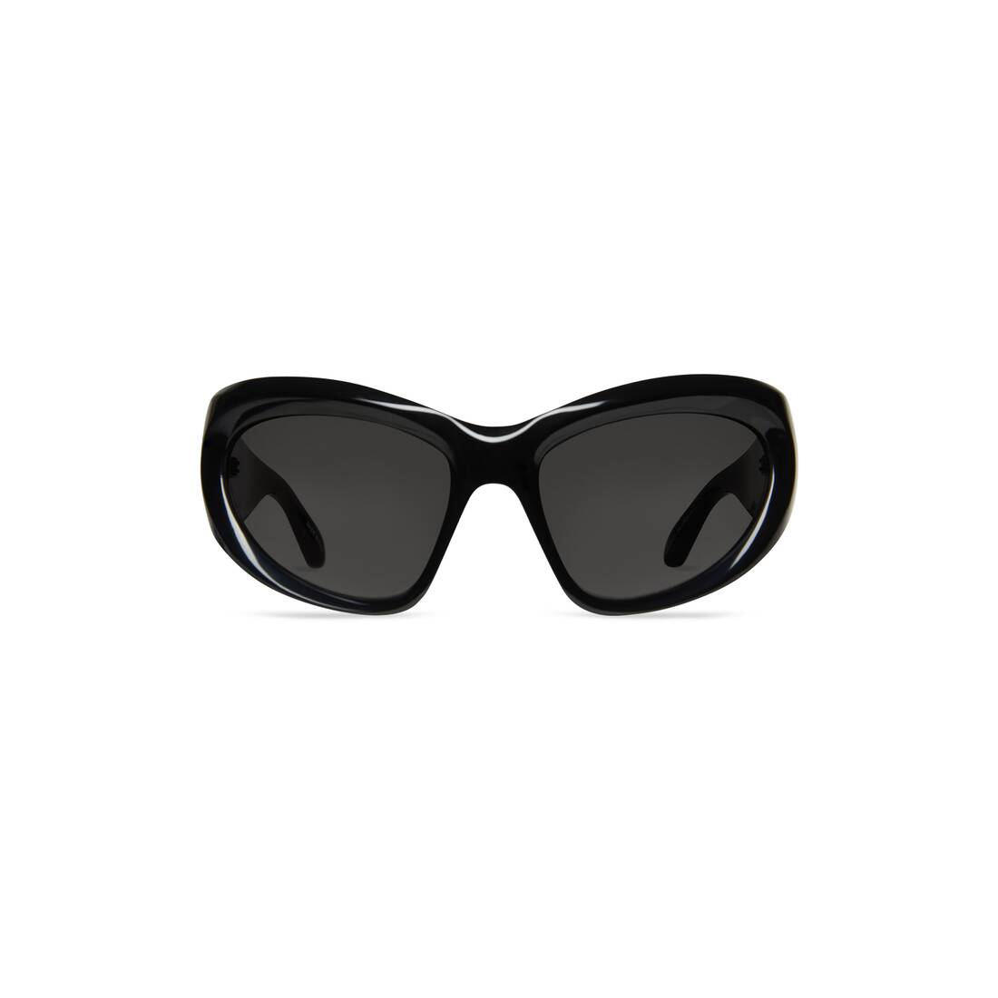 balenciaga.com | Wrap D-frame Sonnenbrille in Schwarz