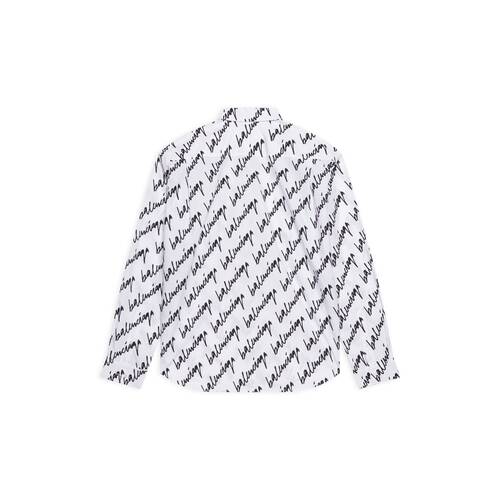ホワイトのメンズ New Scribble シャツ Large Fit | Balenciaga JP