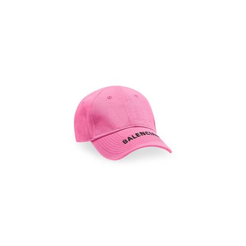 Women's Logo Cap in Pink | Balenciaga US