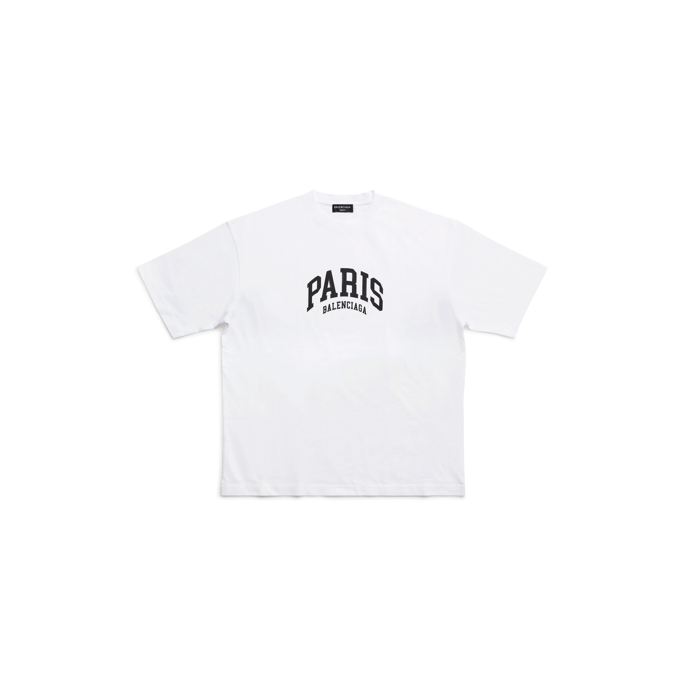 Balenciaga Cities Paris T-Shirt Medium Fit - White - Men's - - Cotton