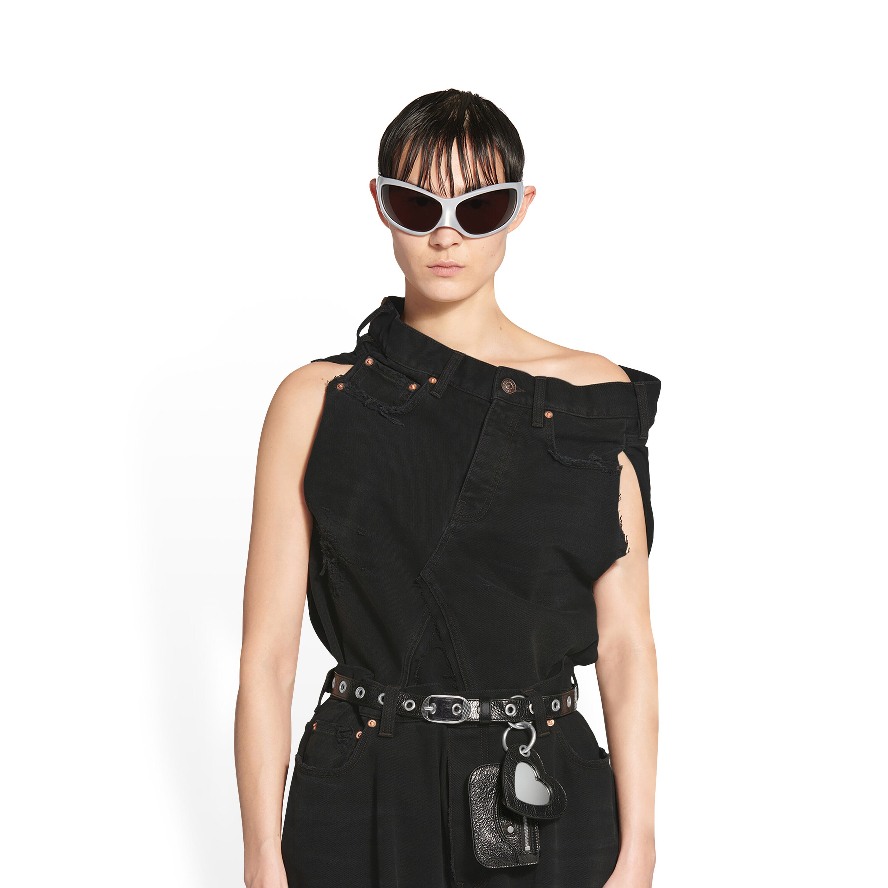 niveau Barnlig virtuel Women's Le Cagole Charms Belt in Black | Balenciaga US