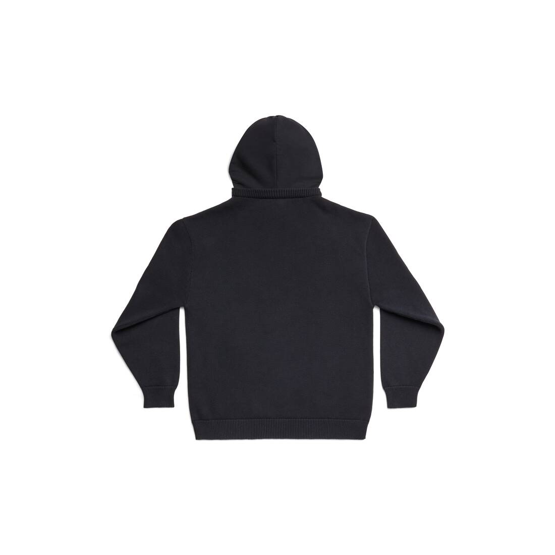 Metal Patched Hoodie Vネック セーター で ブラック