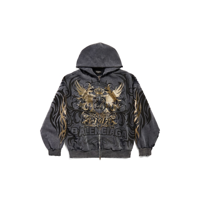 hoodie tacky gold de zíper regular fit