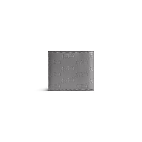 embossed monogram square folded wallet box