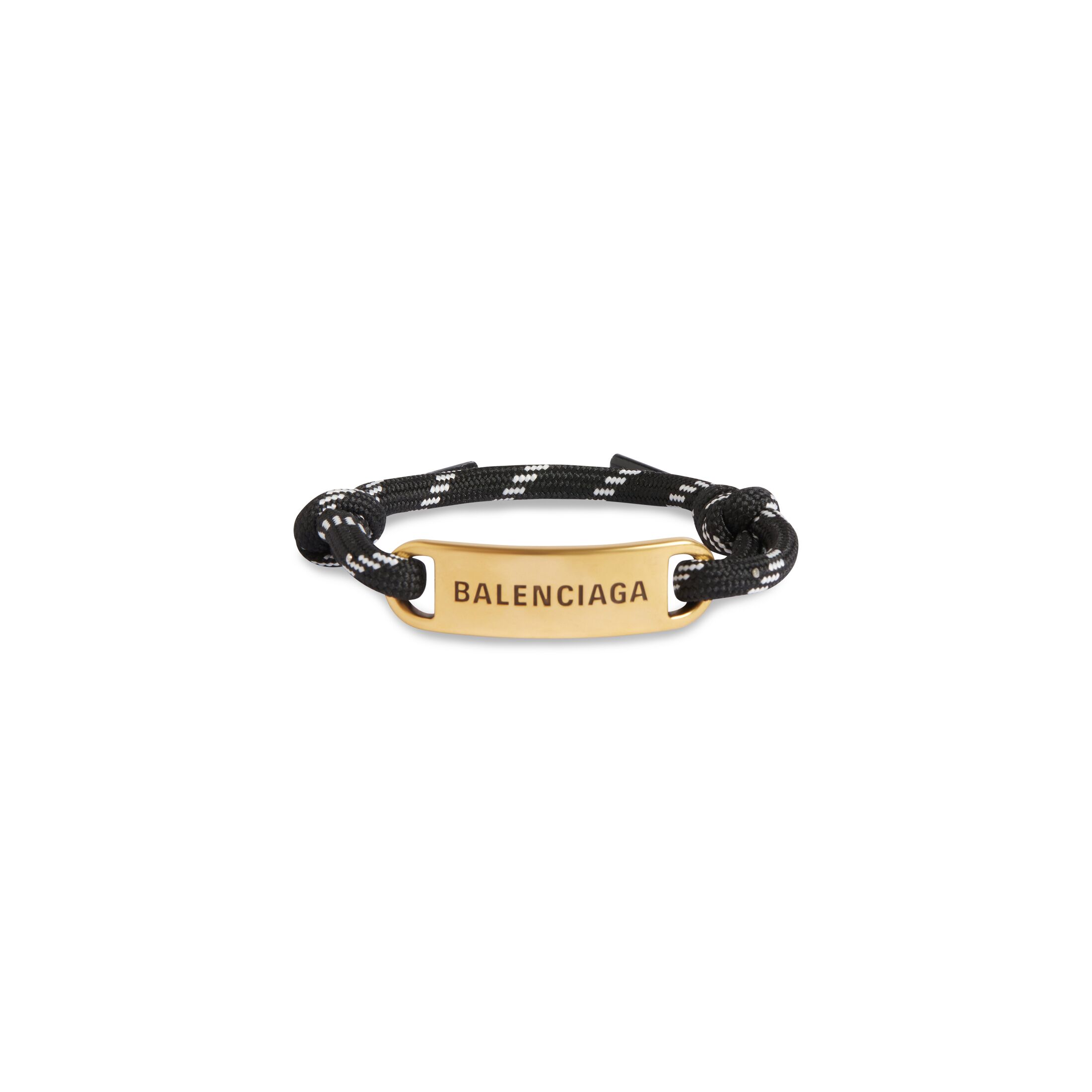 Balenciaga Plate Bracelet - Black - Unisex - Polyester, Brass, Cotton