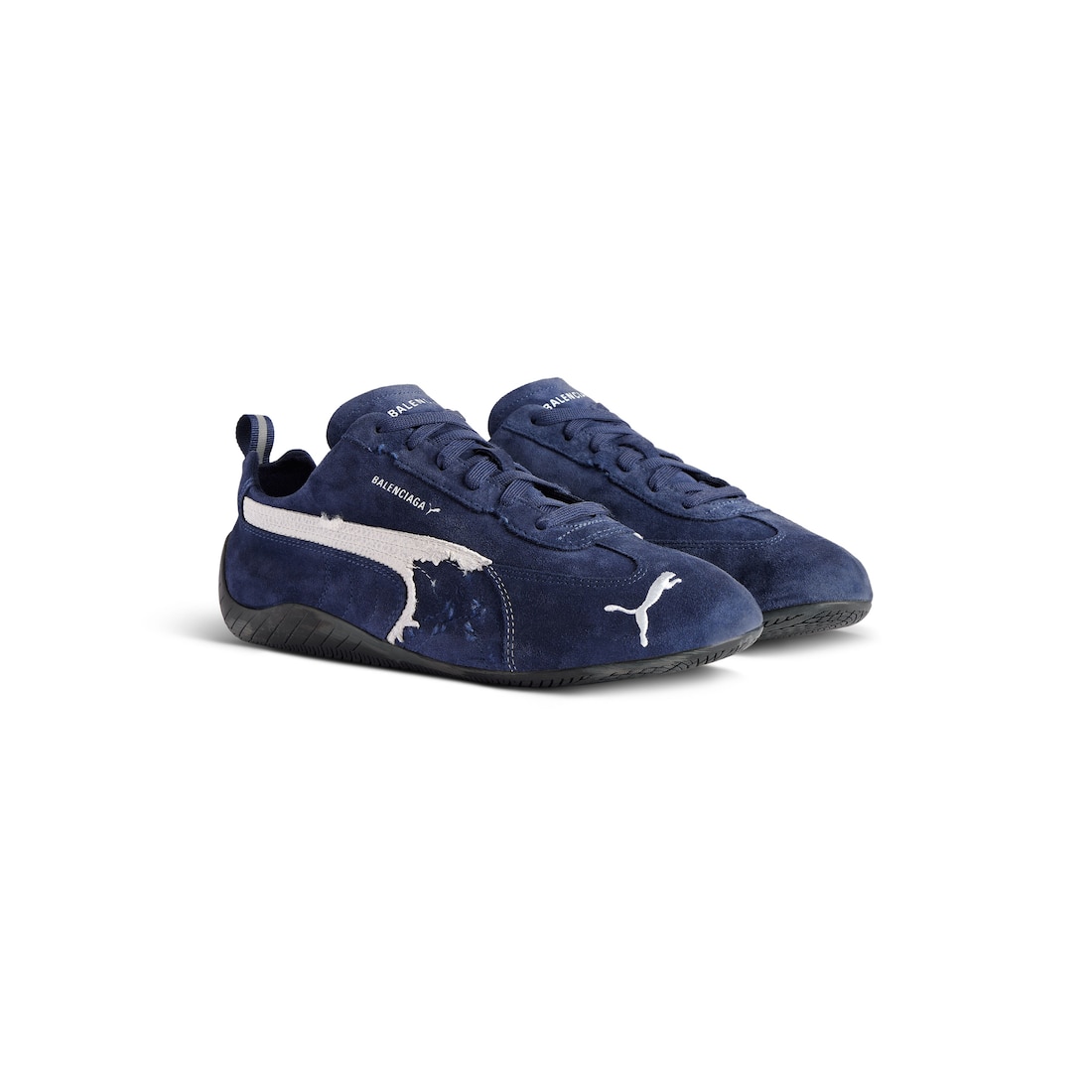 Speedcat Suede Balenciaga in Navy/white/black