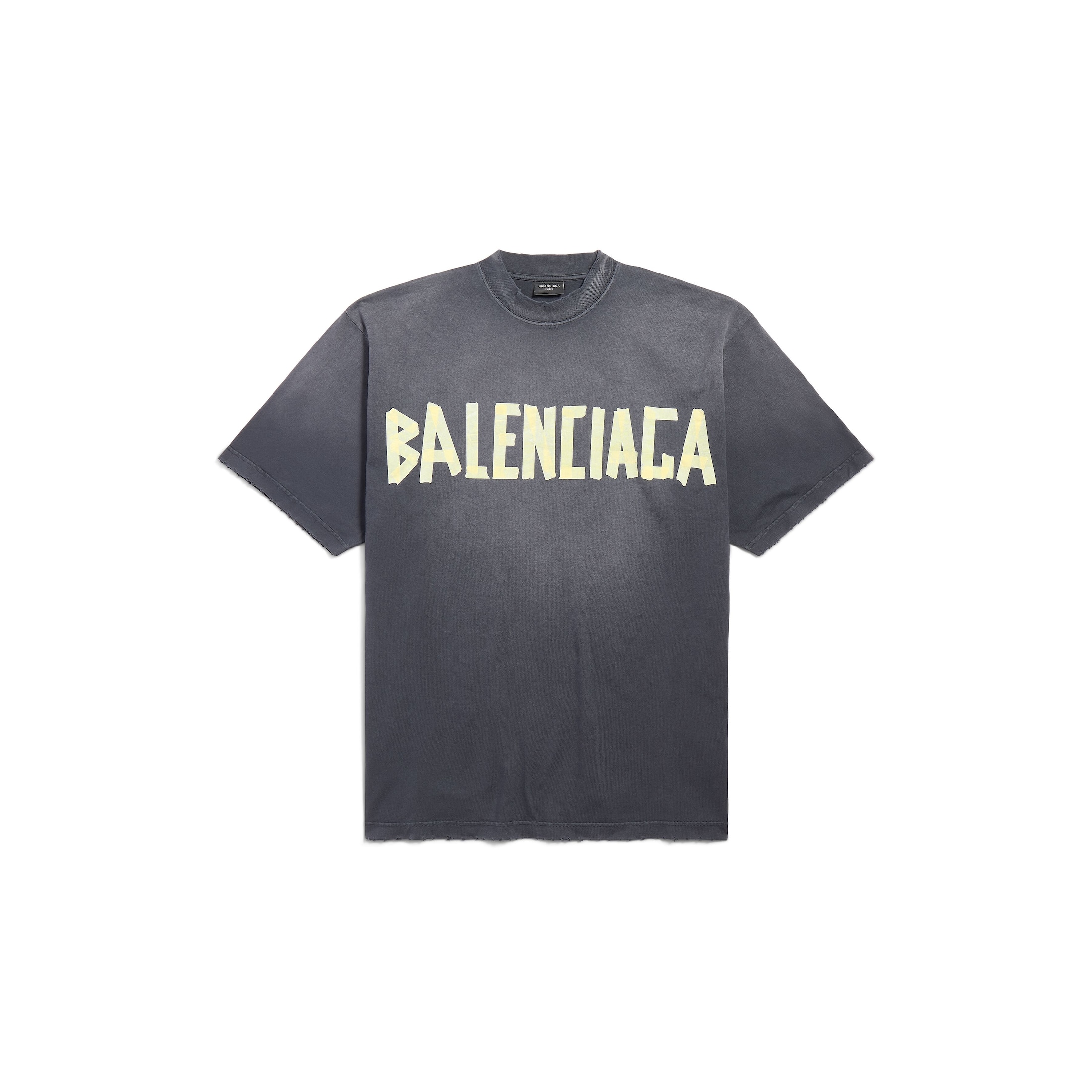 Balenciaga Tape Type T-Shirt Medium Fit - Black - Man - XXS - Cotton