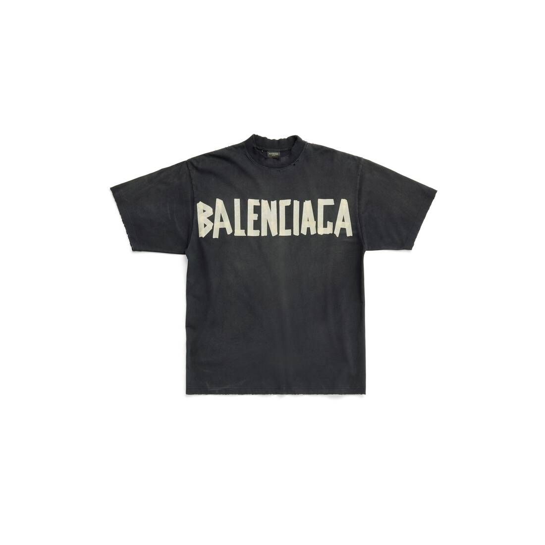 Tape Type T-shirt Medium Fit in Black Faded | Balenciaga CA