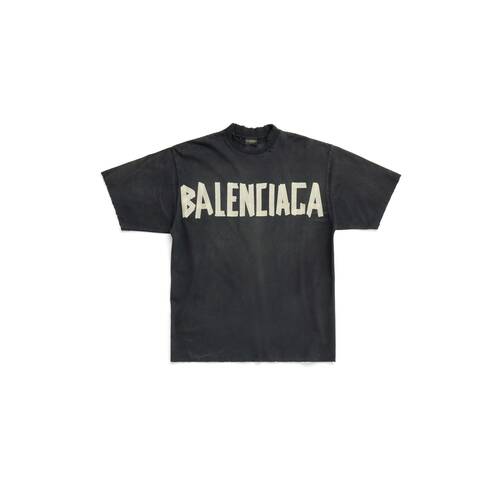 Tape Type T-shirt Medium Fit in Black Faded | Balenciaga US