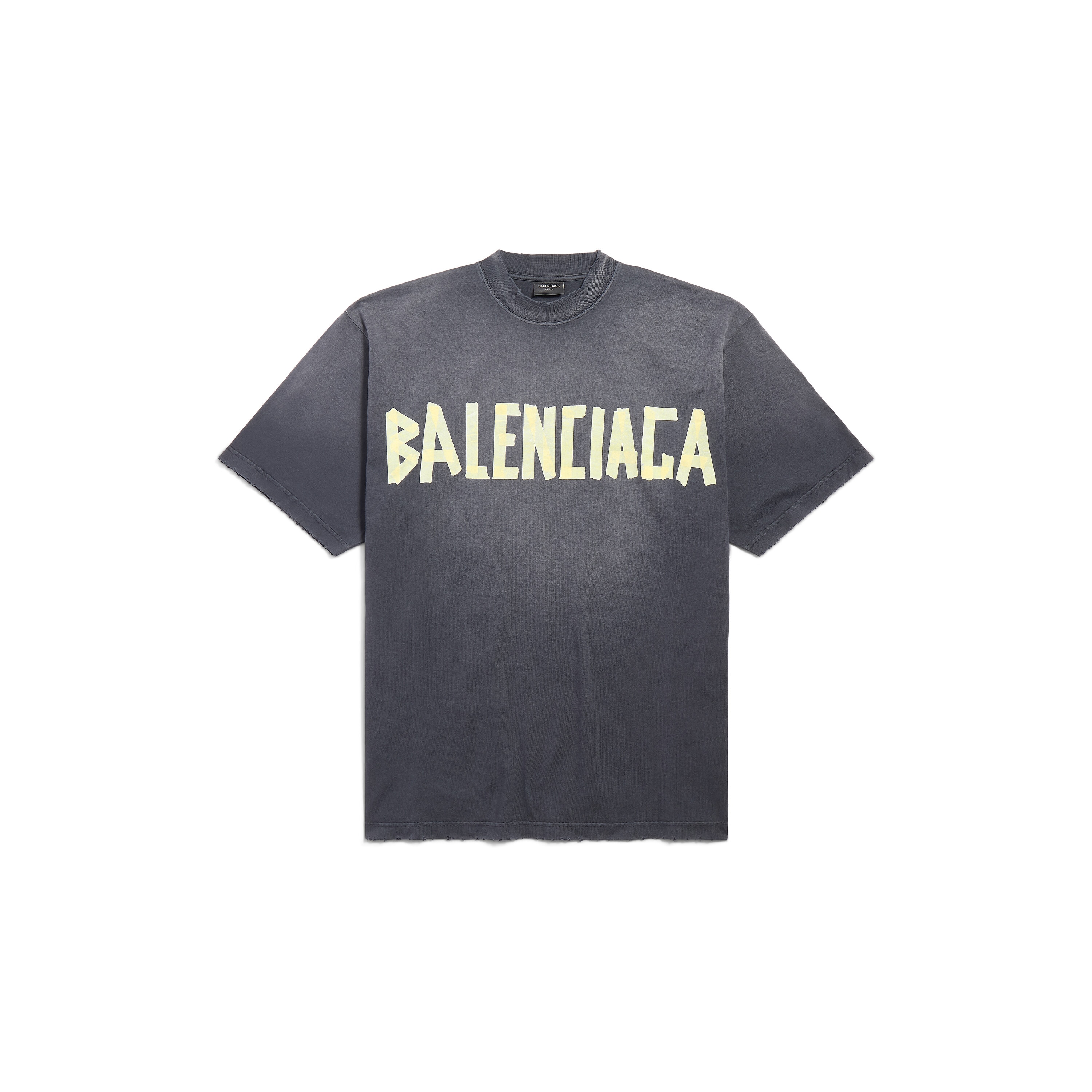 Tape Type T-shirt Medium Fit in Black Faded | Balenciaga NL