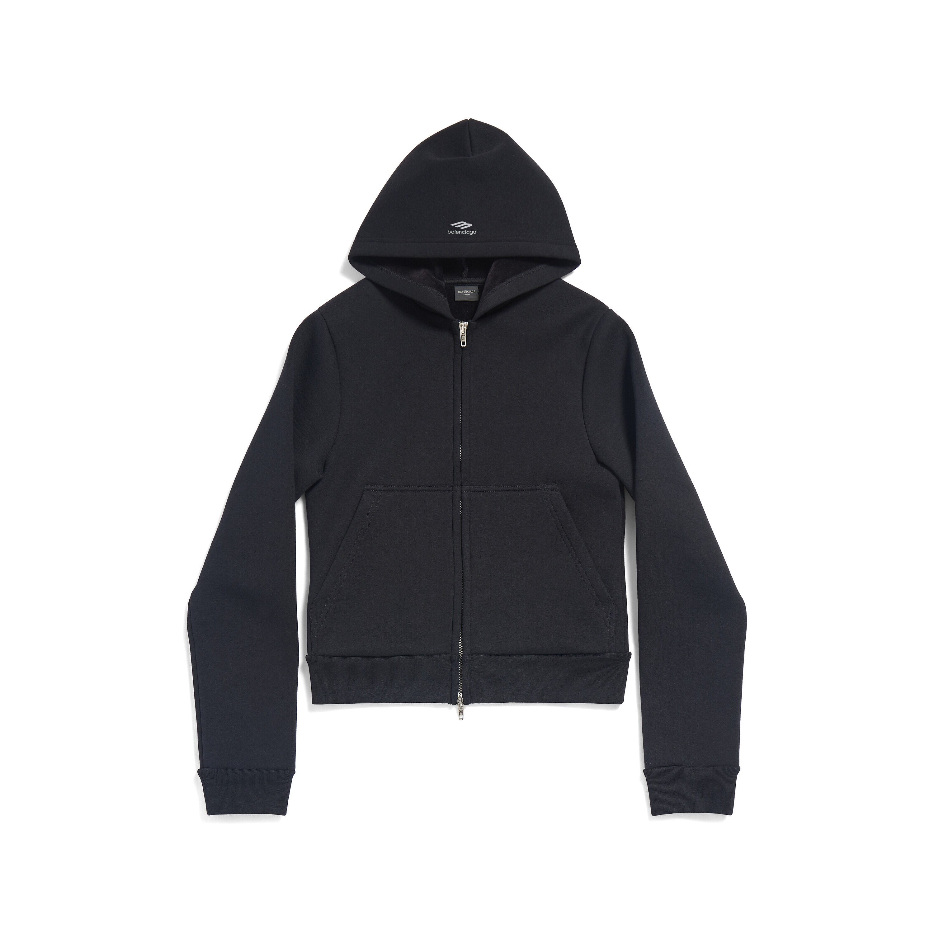 ジップアップ Hoodie フィッテッド で ブラック | Balenciaga JP