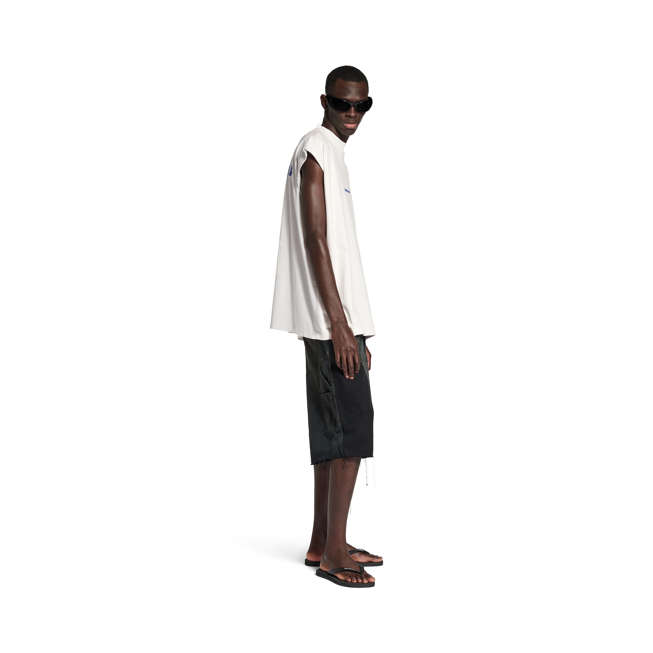 balenciaga back sleeveless t-shirt