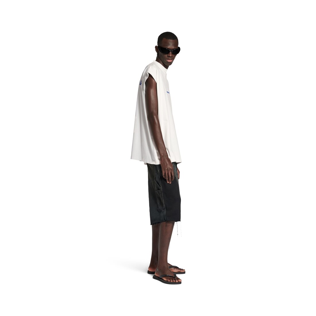 ホワイト の ウィメンズ Balenciaga Back ノースリーブ Tシャツ