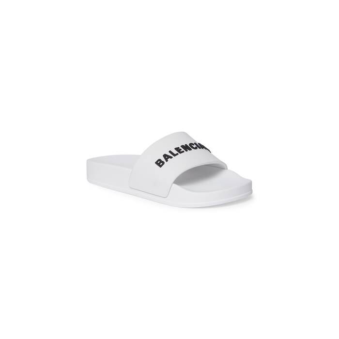 Kids Pool Slide Sandal in White Balenciaga US