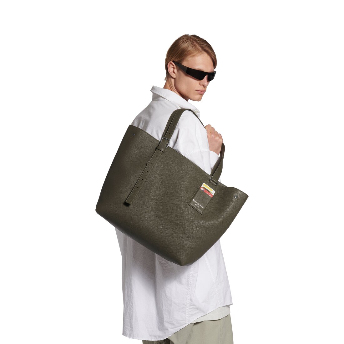 BALENCIAGA バレンシアガ Credit カーフスキン トートバッグ ホワイト の ウィメンズ 日本限定 - Credit トートバッグ