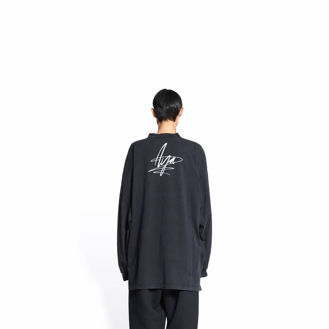 Balenciaga Music Aya Nakamura Merch ロングスリーブ Tシャツ Oversized ブラック