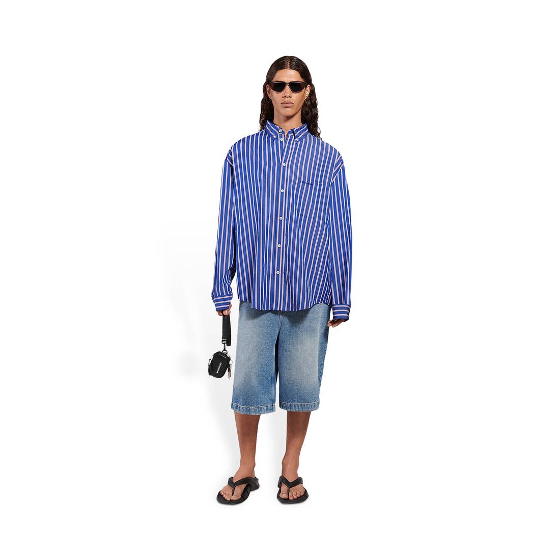 balenciaga shirt blue