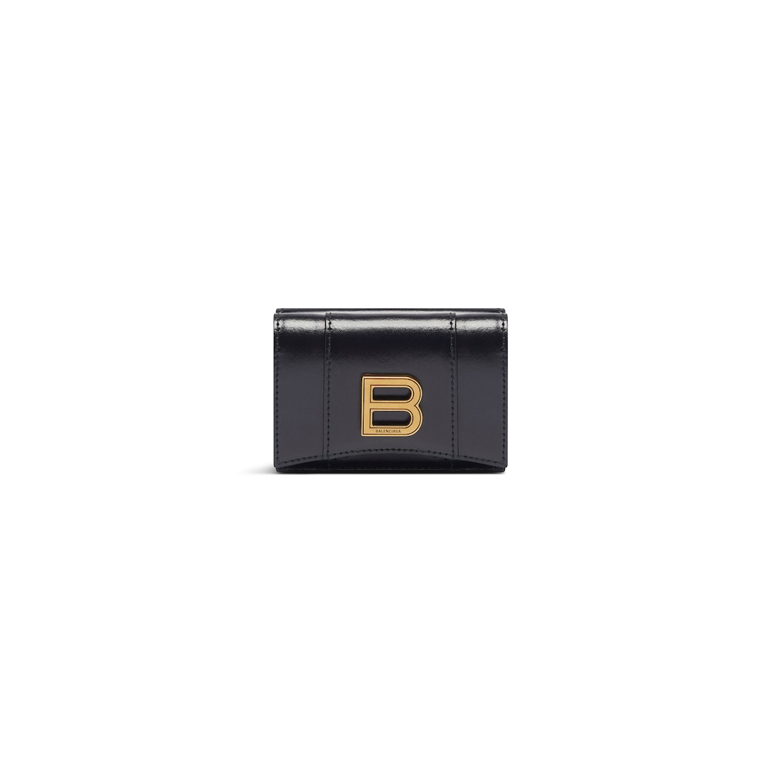 Women's Hourglass Mini Wallet in Black