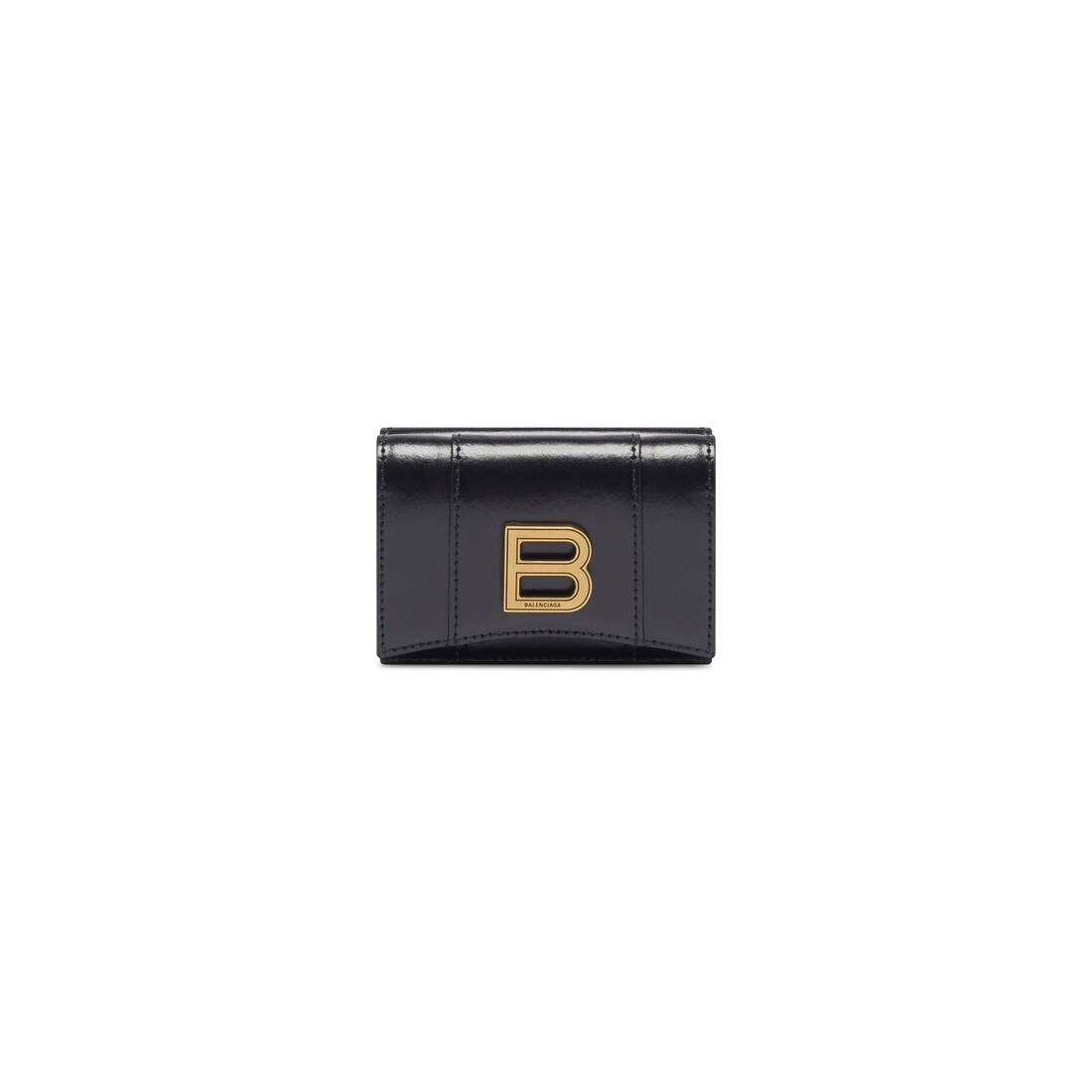 Women's Hourglass Mini Wallet in Black