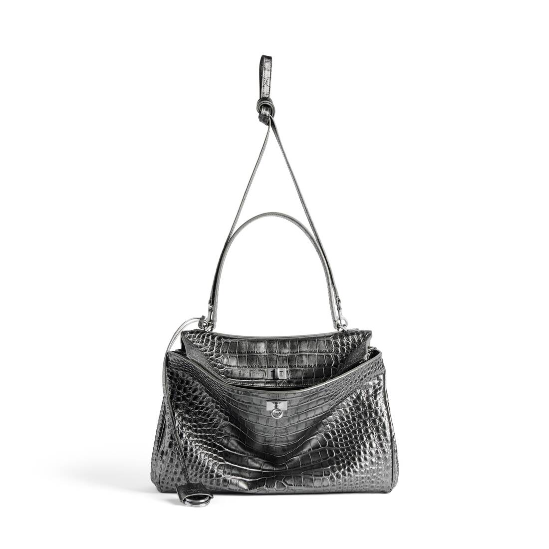 Women's Rodeo Handbag Medium in Gun Metal | Balenciaga US