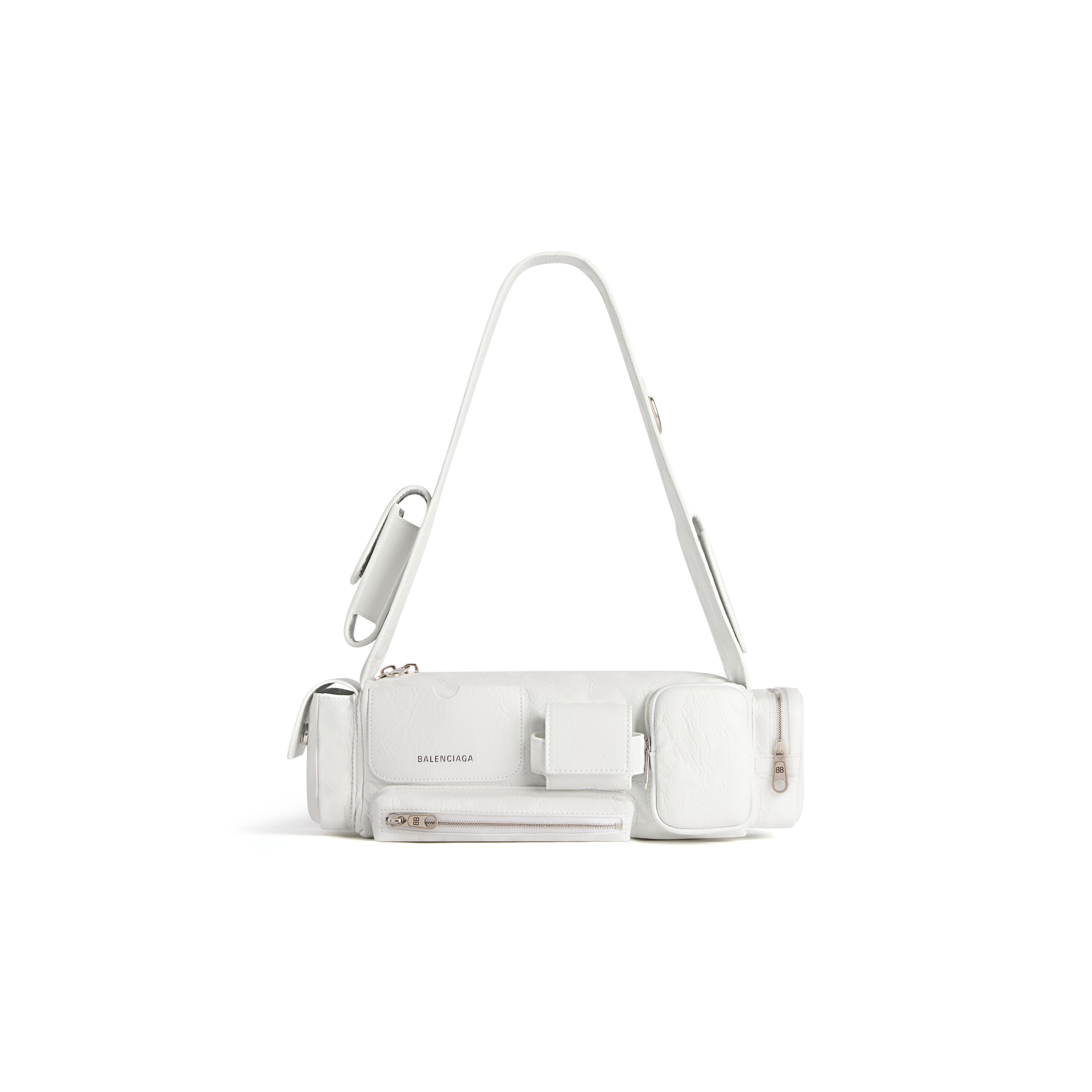 Balenciaga Superbusy XS Sling Bag - White - Woman - Lambskin, Polyester