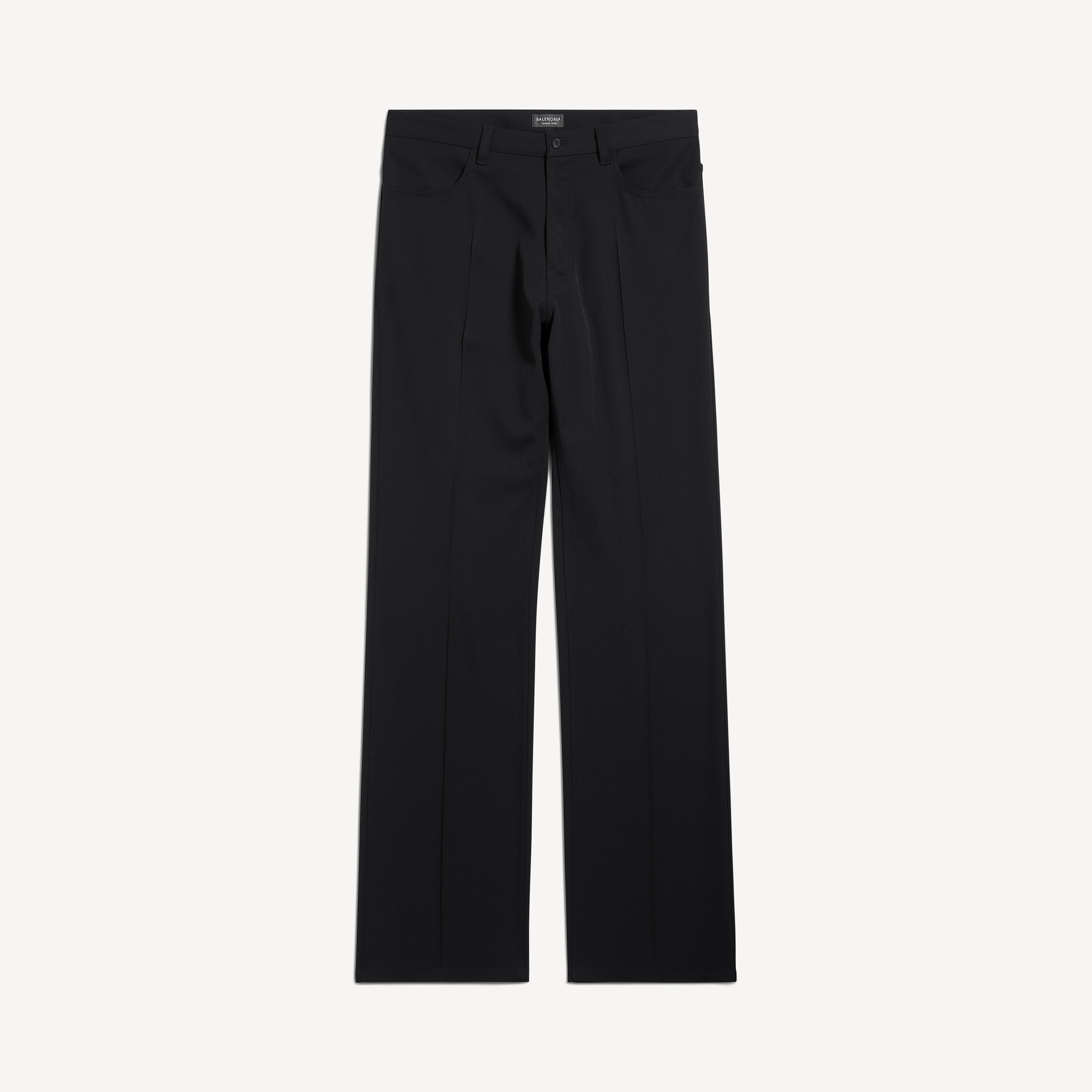 Men's Straight Fit Tailored Pants in Black | Balenciaga US